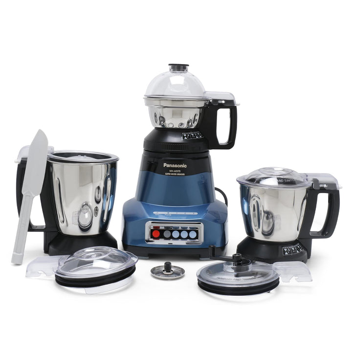 Panasonic Mixer Grinder MX-AE375 Monster 2000W Super Mixer Grinder with 3 Stainless Steel Jars, Mixie Grinder & Blender Machine for Kitchen, Warranty 2 Yrs Product & 5 Yrs Motor