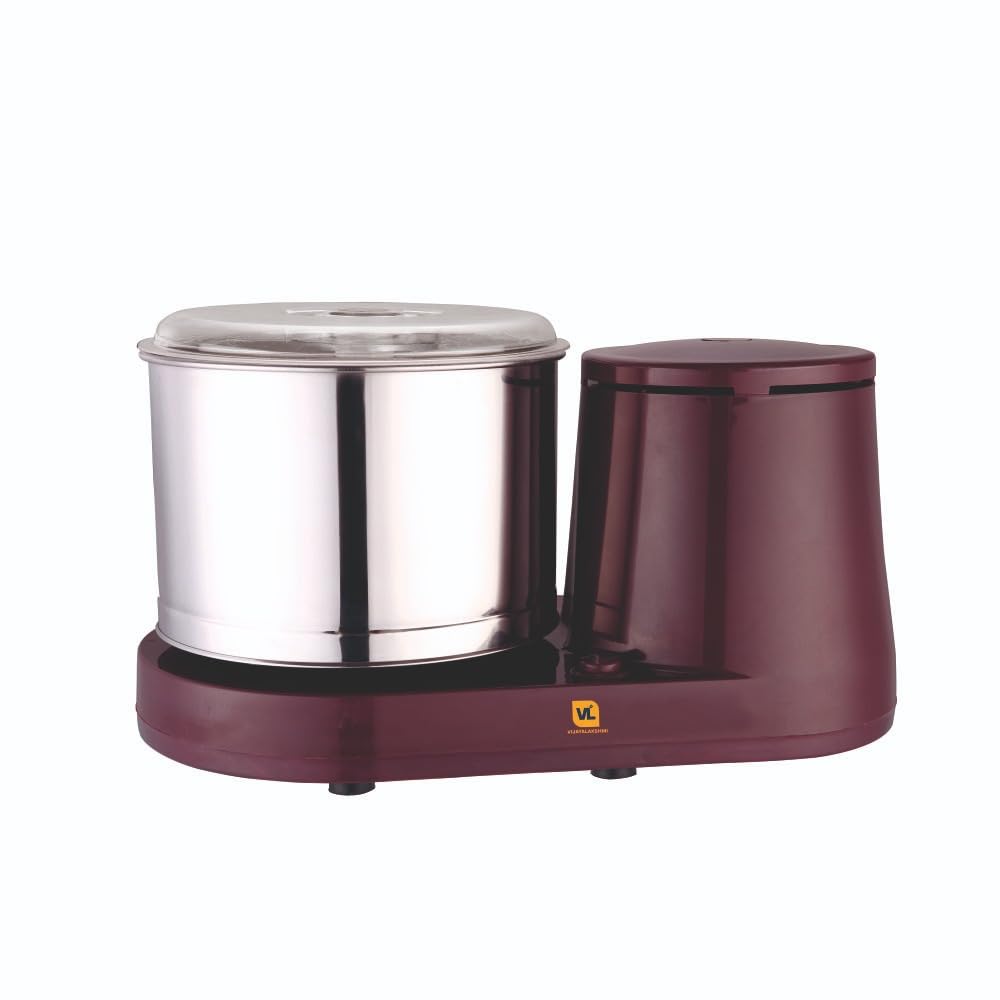 VIJAYALAKSHMI | MUDRA Plus 2 Litre | Heavy ABS Body Wet Grinder, 2L (Cherry) | with Coconut Scrapper & Atta Kneader Attachment