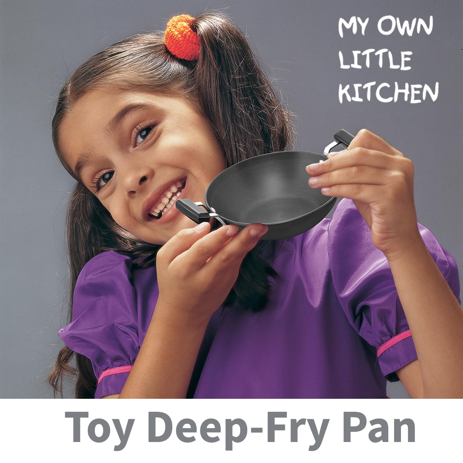 Hawkins Futura Cookware 3 Pieces Toy Kitchen Set - Toy Deep-Fry Pan, Toy Frying Pan, Toy Tava for Kids, Black (CWMIN)