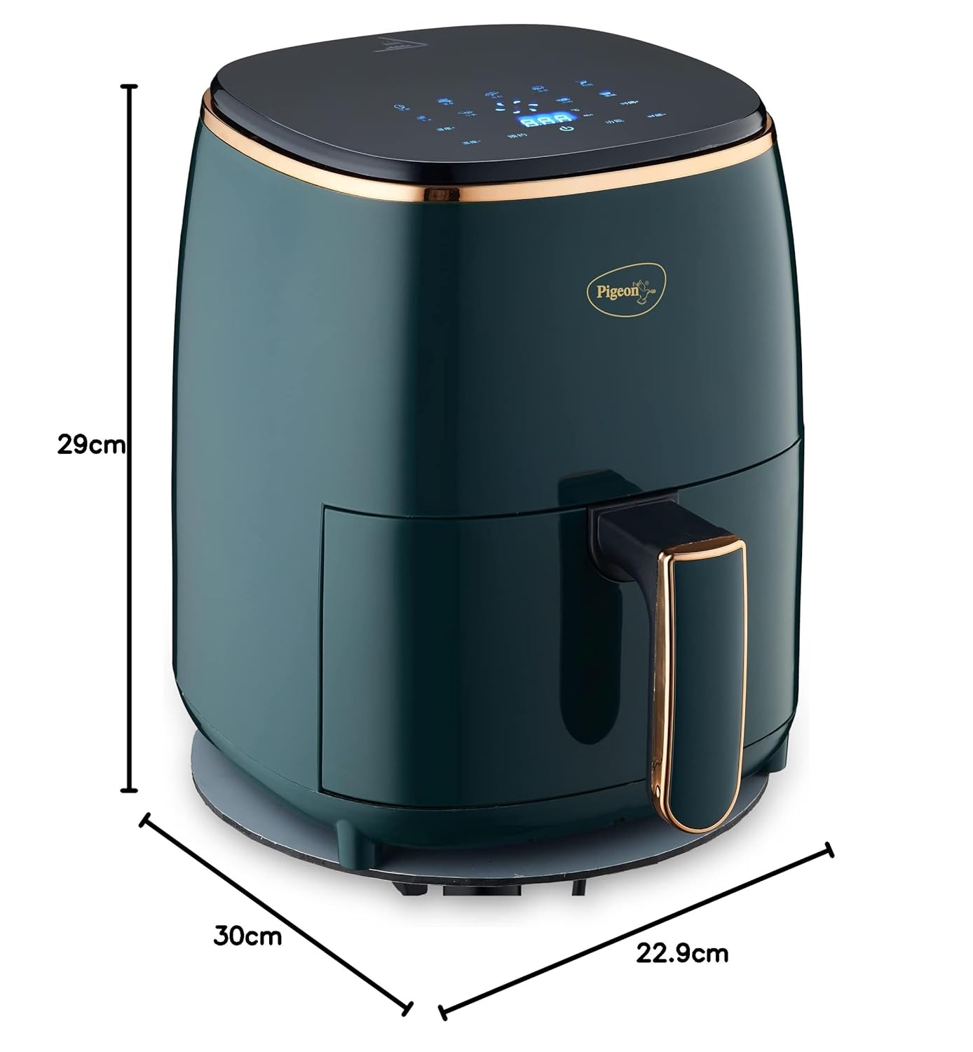 Pigeon Healthifry Digital Air Fryer, 360° High Speed Air Circulation Technology 1200 W with Non-Stick 4.2 L Basket