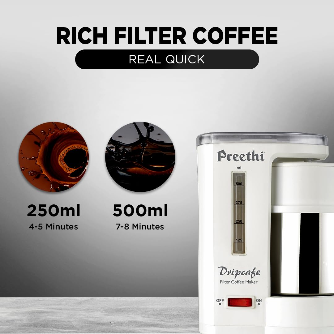 Preethi Dripcafe Coffee Maker (White)