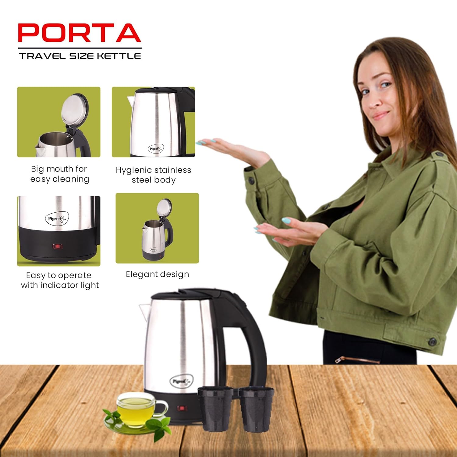 Pigeon by Stovekraft Porta Travel Size Kettle