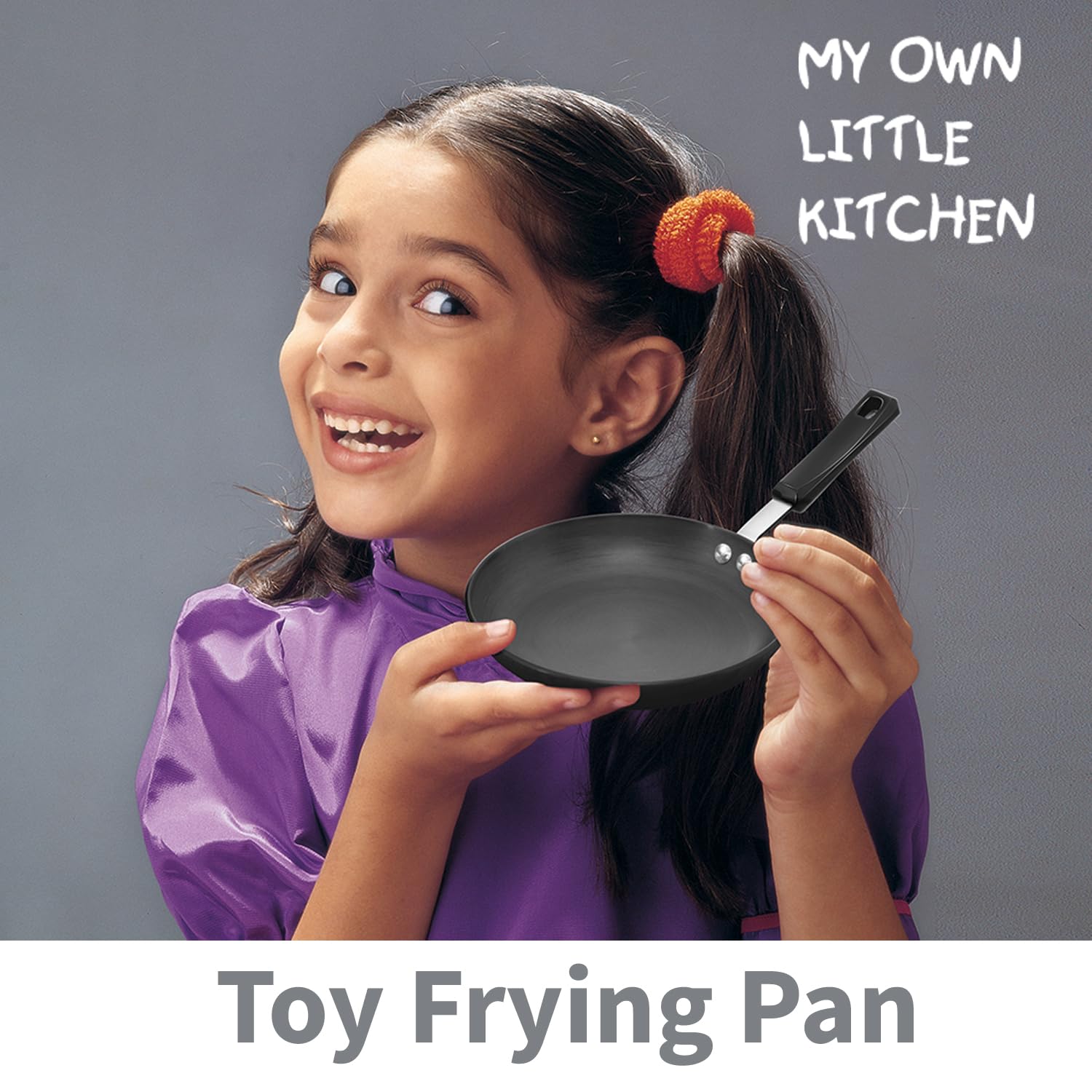 Hawkins Futura Cookware 3 Pieces Toy Kitchen Set - Toy Deep-Fry Pan, Toy Frying Pan, Toy Tava for Kids, Black (CWMIN)