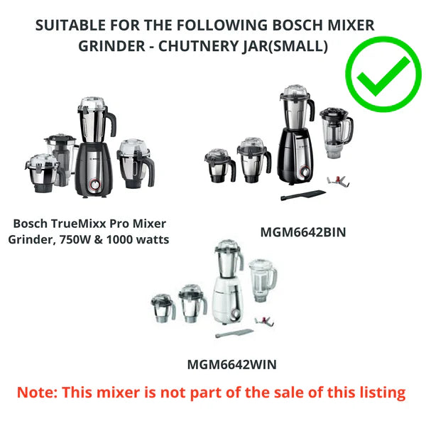 Bosch TrueMixx Mixer Grinder Chutney Jar