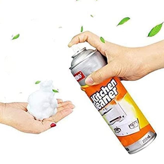 Tesoriq Multipurpose Bubble Foam Cleaner Kitchen Cleaner Spray Oil & Grease Stain Remover Chimney Cleaner Spray Bubble Cleaner All Purpose Foam Degreaser Spray (500 Ml)