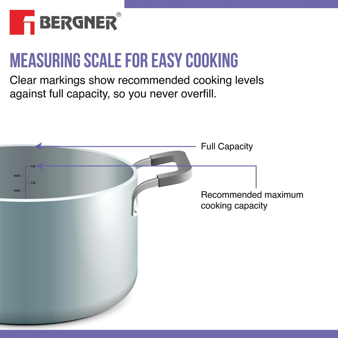 Bergner Argent TriPly Stainless Steel Saucepan with Stainless Steel Lid, Stay Cool Cast Handle, Food Safe, Less Oil Use, Durable, Healthy Cooking - Induction and Gas Stove Ready
