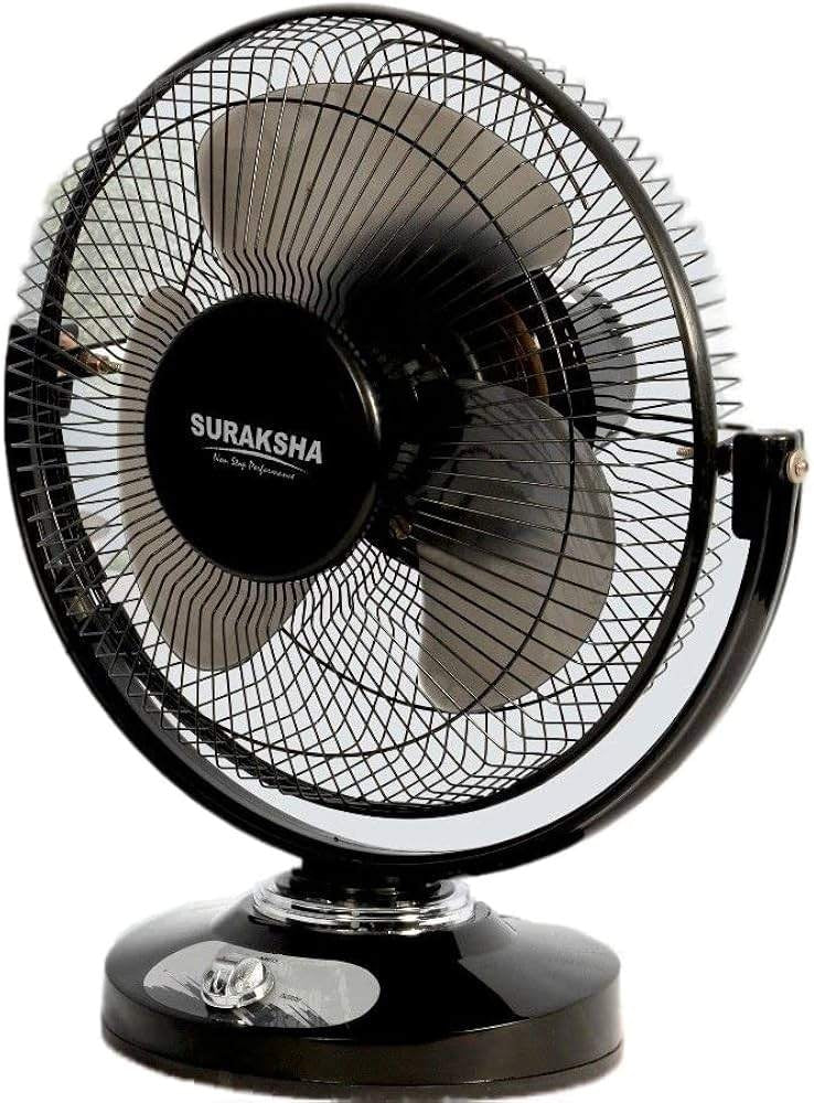 Suraksha India's Most Hi-Tech Fan | 3 Blades |Black