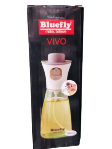 Bluefly Oil Spray Bottle for Cooking, Premium Glass Oil Dispenser for Kitchen, Food Grade Refillable Oil Sprayer, Leak Proof Oil Spritzer for Air Fryer, Salad, Baking and Frying 180 ML Visit the VOLRIX Store