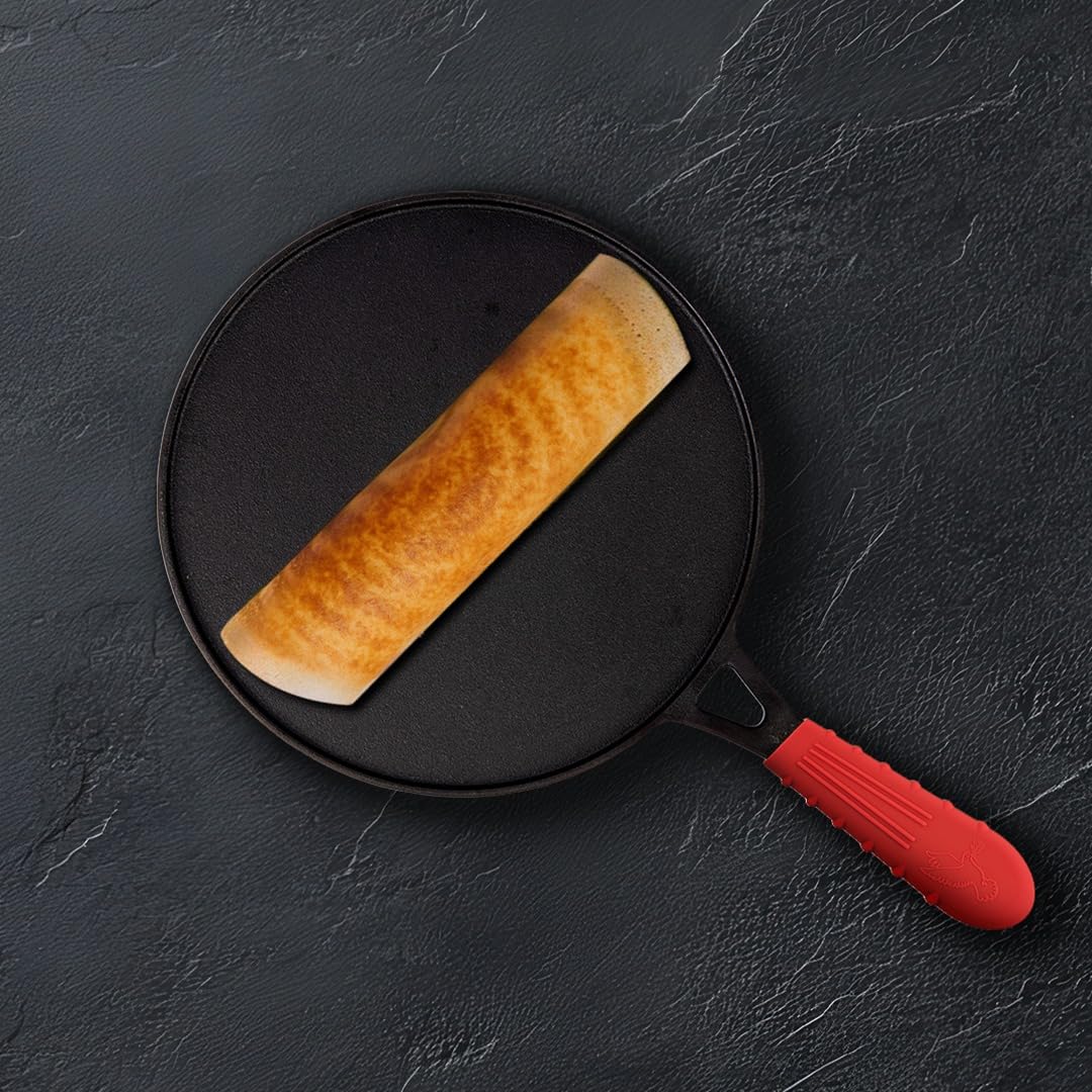 Pigeon by Stovekraft Pre-Seasoned Cast Iron Tawa | Pre-Seasoned with 100% Vegetable Oil | Naturally Nonstick | High Pressure Casting | High Strength | Bring Back Nostalgic Taste | Toxin-Free