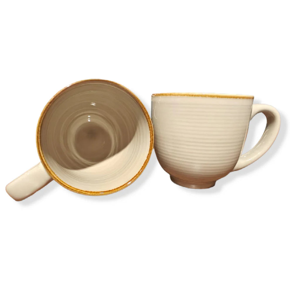 Treo by Milton Eclate Ceramic Mug, Set of 6, 180 ml Each, Turquoise | Coffee Mug | Tea | Milk | Smoothies | Microwave Safe | Dishwasher Safe | Easy to Handle