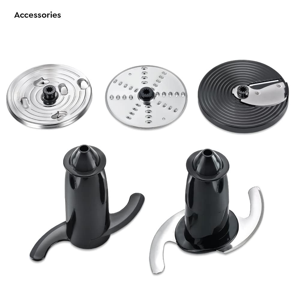 Prestige 1000 W Amica Super Mixer Grinder|5 Jars with Multiple Accessories(Slicer,Shredder,Finger Chip Disc,Chopper,Kneader)|2 years warranty on product & 5 years warranty on motor| (Black and Silver)